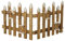 URBNLIVING - Staccionata innevata per albero di Natale, in legno rustico, con 30 luci LED, Marrone, 2 pezzi