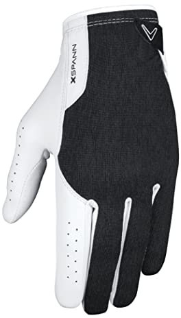 Callaway Golf Herren X-Spann Kompressionspassform Premium Cabretta-Leder Golfhandschuh, auf der linken Hand getragen, Cadet Medium