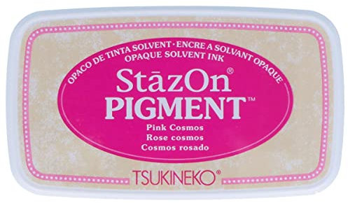 Tsukineko SZ-PIG-081 SZPIG-081 StazOn Pigmenttinte Stempelkissen-Rosa, Pink Cosmos-Groß-Deckend, Lufttrocknend, Wasserfest-Embossing