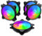 upHere 120mm RGB LED Ventilateur pour Boîtiers D'ordinateur Silencieux avec Télécommande,5 Pack (PF1206-5)