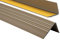 Nez de marche profil d’angle PVC autoadhésif 50x40mm antidérapant, d'escalier-protection, bande de bordure, 200cm, Laiton
