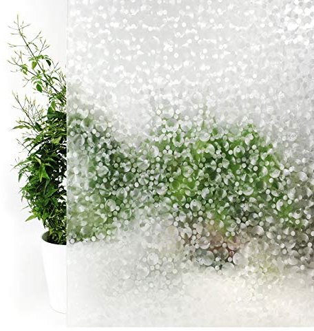 DecoMeister Fensterfolie Blickdicht Selbstklebend 90x210 cm | Klebefolie Fenster Sichtschutz mit Dekor-Effekt | Sichtschutzfolie Fenster Lichtdurchlass für mehr Privatsphäre im Bad oder Büro | Perle