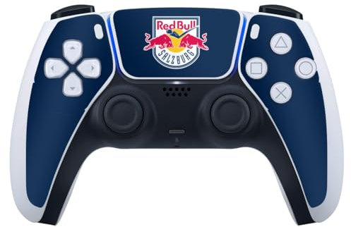 DeinDesign Skin kompatibel mit Sony Playstation 5 Controller PS5 Folie Sticker EC Red Bull Salzburg Offizielles Lizenzprodukt Eishockey