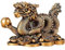 Statue de dragon Feng Shui - Dragon chinois sur pièces anciennes - Décoration pour bureau, maison - Bronze