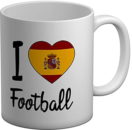 Shopagift I Love Football - Spain White 11oz Large Mug Cup