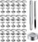 BetterJonny 200pcs Snap Fastener Kit, 15mm Heavy Duty Canvas Snap Button Edelstahl Presse Stud Cap mit 3 Einstellungswerkzeuge für Boot Tasche Leder DIY Handwerk