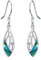 Damen Ohrhänger Blätter 925 Sterling Silber Blatt Ohrringe Abalone Muschel Tropfen Ohrringe Schmuck Geschenk für Mutter Mama Mädchen Damen Ehefrau Frauen Kinder Mama Geburtstagsgeschenk