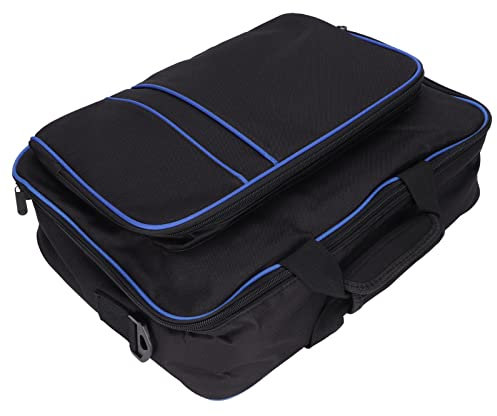 Tragetasche für, Tragbare Reisetasche mit Großer Kapazität Aufbewahrungstasche für -Controller, HD-Multimedia-Schnittstellenkabel, Konsolenkabel(Blau Schwarz)
