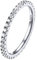 PROSILVER Herren Trauring 925 Silber Eternity Ring Weißen Zirkonia Ehering Verlobungsring Freundschaftsring Ewigkeitsring Größe 62 Schmuck Accessoire für Männer