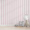 TADESSI WTD M1-No.768 Papier peint intissé pour chambre d'enfant Motif rayures Rose/blanc
