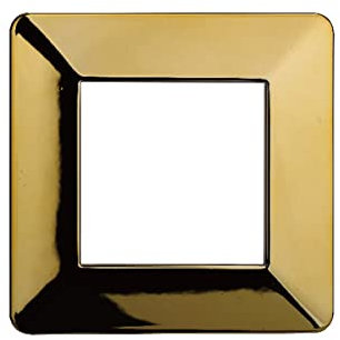 Kompatibel mit Vimar Plana (2 Module / Sitzer, Gold glänzend)