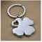 CFLNYC Porte-clés Porte-clés trèfle à Quatre Feuilles Porte-Bonheur 3D, Alliage de Feuille d'argent Poli Mignon Porte-clés Porte-Bonheur Cadeaux pour Femmes et Hommes