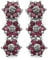 XEN Ohrstecker Blumen mit 36 Rubine XE0188