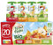 POM'POTES® - Compote Gourde BIO Sans Sucres Ajoutés* - Pomme Nature - Pomme Poire - Pomme Abricot - Pomme Fraise - Pommes Françaises - Source De Fibres - Nutri-Score A - 3 Ans Et Plus - 20 x 90g