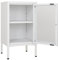 Weißer Schrank mit Glastür