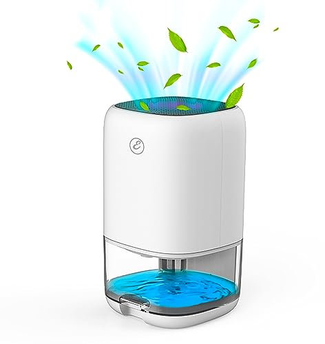 Deumidificatore Casa Tecnologia Peltier Timer Spegnimento Automatico Luce LED Colorata Portatile Super Silenzioso Adatto Camera Ufficio Bagno Cucina Soggiorno Design Perosa Bianco 25 x 15 x 15 Cm