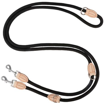 Aitodos® 3,0 m Starke Hundeleine, Anti-Pull-Hundeleine zum Training oder Spazierengehen, Geeignet für Kleine, Mittlere und Große Hunde, Schwarz