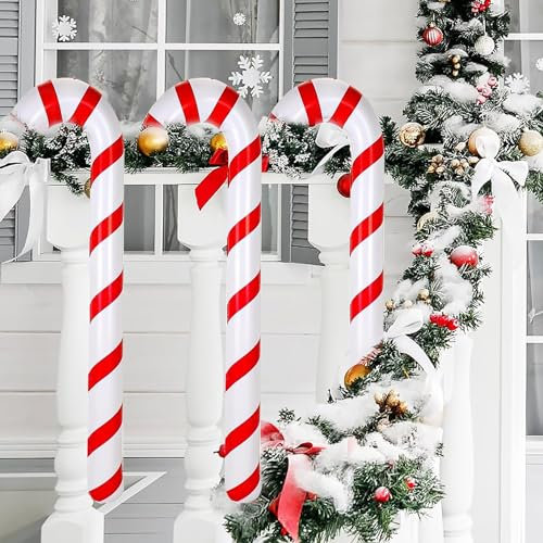 3 Stück Aufblasbare Zuckerstangen Weihnachtsdeko,Groß Weihnachten Zuckerstange,Aufblasbare Weihnachten Zuckerstangen Für Weihnachtsdeko,Weihnachtsschmuck Im Freien Weihnachtsdekorationen