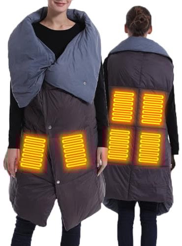 Battnot Heizdecke Herren Damen USB Wärmedecke Heizdecke Kuscheldecke, Waschbar Tragbare Elektrische Decke kuschelheizdecke, Heizkissen Rücken Schnelle Erwärmung für Auto Büro Haus Camping