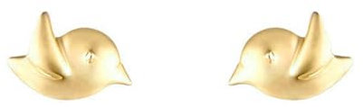Ohrstecker Gold, Damen 18K Gelbgold Vogel Ohrstecker