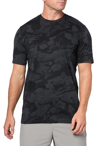 Under Armour Project Rock Herren-T-Shirt mit Allover-Print, kurzärmelig, (001) Schwarz/Weiß, Mittel