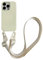 CQUUKOI for iPhone 14,Crossbody Phone Case with Shoulder Strap Soft Silicone Case with Adjustable Lanyard Cute Cool Wireless Charging Shockproof Protector Women White