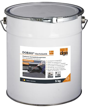 Dachelastik - Elastische Flüssigfolie auf Basis von Polymerbitumen (5, Kilogramm) Schwarz