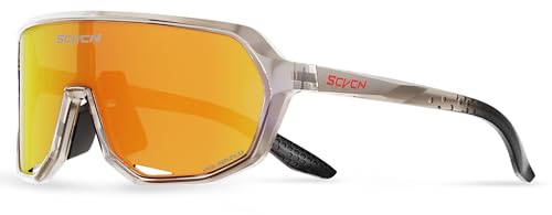 SCVCN Polarisiert Fahrradbrille Sportsonnenbrille Herren Damen MTB S63 | Radsport Radfahren UV400 Schutz MTB Laufen Radbrille Bergsteigen Wandern BMX und andere Outdoor Sportarten