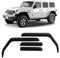 CLIM ART Windabweiser für/kompatible mit Jeep Wrangler 2018-2025 IV (JL) - Integrierte Regenabweiser - Autofenster Sonnen-&Regenschutz - Windabweiser Autofenster - Einfache Montage - Garantie 4 Set S