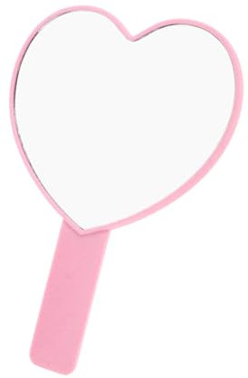 Healeved Mini Miroir De en Forme De Cœur Miroir Cosmétique Support Autocollant pour Salle De Classe De Filles Garçons Et Filles