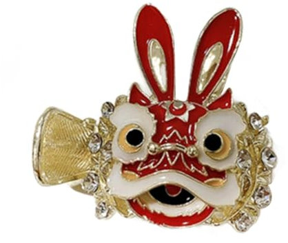FackLOxc Bunnys - Pinza per capelli cinese con strass, per coda di cavallo