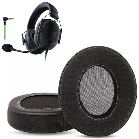 V2X Ohrpolster, HAIZEEN Ohrpolster kompatibel mit Razer Blackshark V2X V2 X Kopfhörern Ohrpolster Ersatzkissen (Proteinhaut/Memory-Schaum)