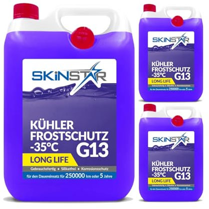 SkinStar Protezione antigelo da -35 °C, G11, G12, G13, liquido refrigerante, pronto all'uso, antigelo per auto, prodotti chimici per auto (15 l, G13)