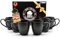 BigDean 6 Stück Kaffeetassen 400ml schwarz matt Kaffeebecher Keramik - Hochwertiges Kaffeetassen Set modernes Tassen Set in Geschenkbox