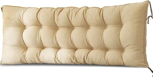 Wasserdichtes Indoor Outdoor Beh Kissen, S Kissen, 10cm Dicke Patio Beh Rocking Sitzauflage Für Liege Garden Patio Liege Beh, Wicker Loveseat Sofa Patio, Blue, 120cm