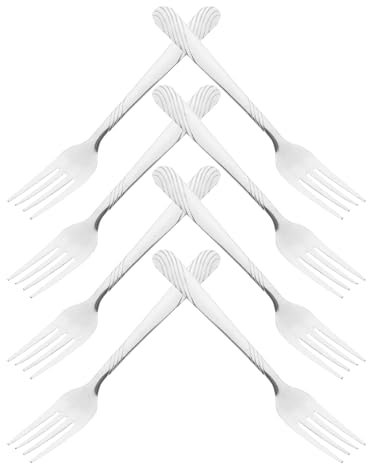 JECOMPRIS 8 Stück Steakgabel Set Teilig Vielseitig Einsetzbar für und Hochwertiges Besteck für Restaurant und Zuhause Spülmaschinenfest und Langlebig