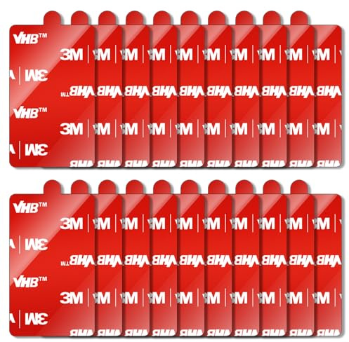 Ancable 3M VHB Heavy Duty Double Sided Sticky Pads 20Pcs, Ideal for Homeowners, Car Owners & DIY Enthusiasts | Strong Adhesion for Dashcams, Dashboards, Windscreens, Walls, Wood & More 50 * 30mm