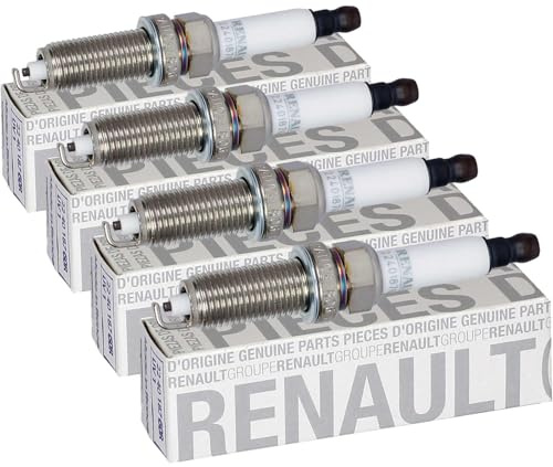 4x Originale Zündkerzen | 22 40 187 60R / 224018760R passend für Clio Kangoo Twingo Sandero Logan