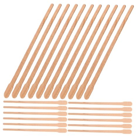 VILLCASE 800stücke Haarentfernungs-wachsstäbchen aus Holz Kleine Ovale Applikatoren für Augenbrauen Nasenhaare Lippen und Körper Robust und Präzise Verarbeitet für Gleichmäßige Wachs-anwend