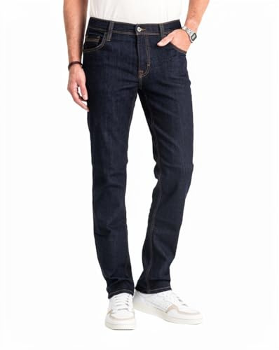 MUSTANG Jeans Herren Washington Straight Straight Fit Denim Blue - Hosen Herren - Jeanshosen für Männer - 1015351 5000 940 (Blau)