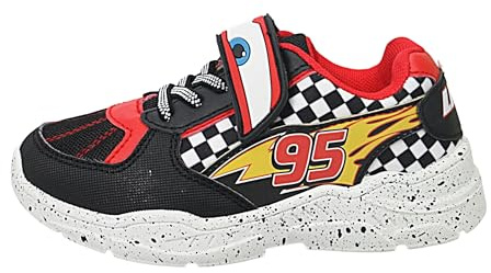 Disney Cars Lightning McQueen Boys Trainers Kids Racing Trainers Easy Fasten Trainers for Children