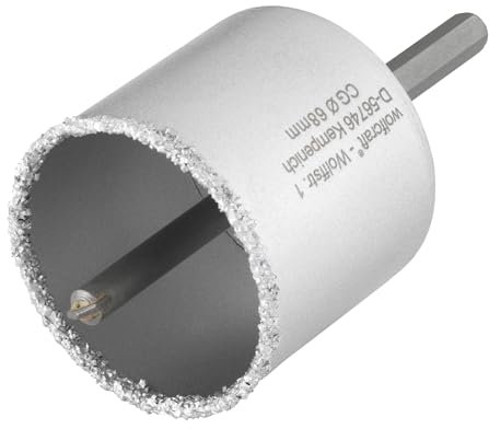wolfcraft 8913000 Trépan CT Ø 68 mm | Pour la maçonnerie et la pierre | Profondeur de coupe 55 mm