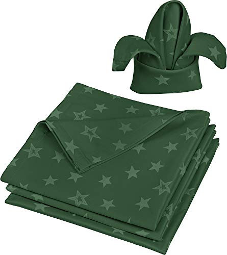 Erwin Müller ServietteAlmeria 4er-Pack Damast dunkelgrün Größe 50x50 cm