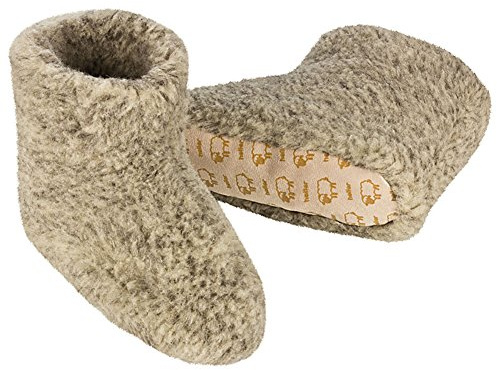 Hausschuhe aus 100% Schafwolle – Öko-Tex® Standard 100 – Made in Germany – Unisex Farbe: Grau
