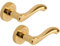 Excel DH3678 Venus Passage Door Handles on Round Rose, Polished Brass