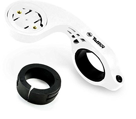 TUFF LUV Enlarged Front Mount/Computer Handlebar Mount Mount for All Garmin Edge/Plus/Explore/Touring [White]