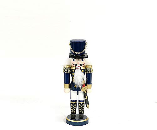 Dekohelden24 Hochwertiger Nussknacker Soldat in blau, ca. 15 cm