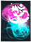 PSYWORK Schwarzlicht Stoffposter Neon | Om Goa Two Tone | 0,5 x 0,7m | UV-aktiv | fluoreszierend | Wandbehang Stoffbanner Poster Wandbild Kunstdruck Dekobild Dekoration Wandteppich