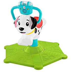 Fisher-Price Chien Tourni Rebond pour Que bébé s'amuse à bondir et à Tourner, Lumineux et Musical, dès 12 Mois, GHY06