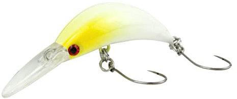 Fishing Tackle Max Unisex – Erwachsene 10C5200348C10 FTM Mega Masu MR Wobbler 3,5cm 35mm 2,5g UV Creme Weiß Gelb 5200348 Ultra Light Fischen Forellenangeln Barschangeln, Bunt, Normal